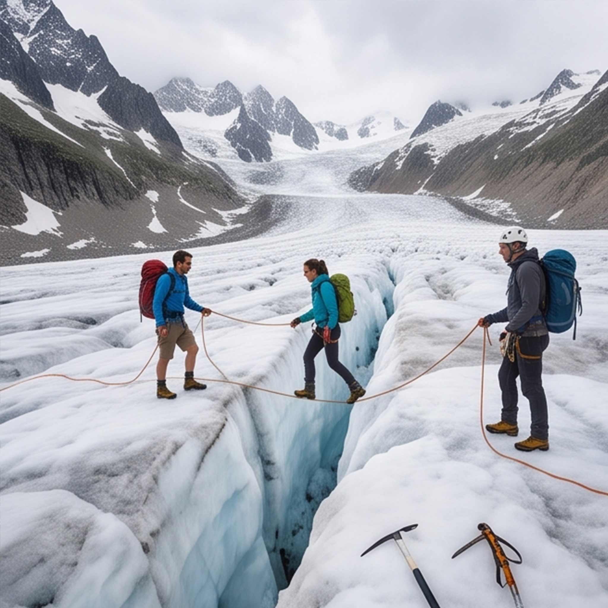 Escursionisti durante un trekking guidato in montagna