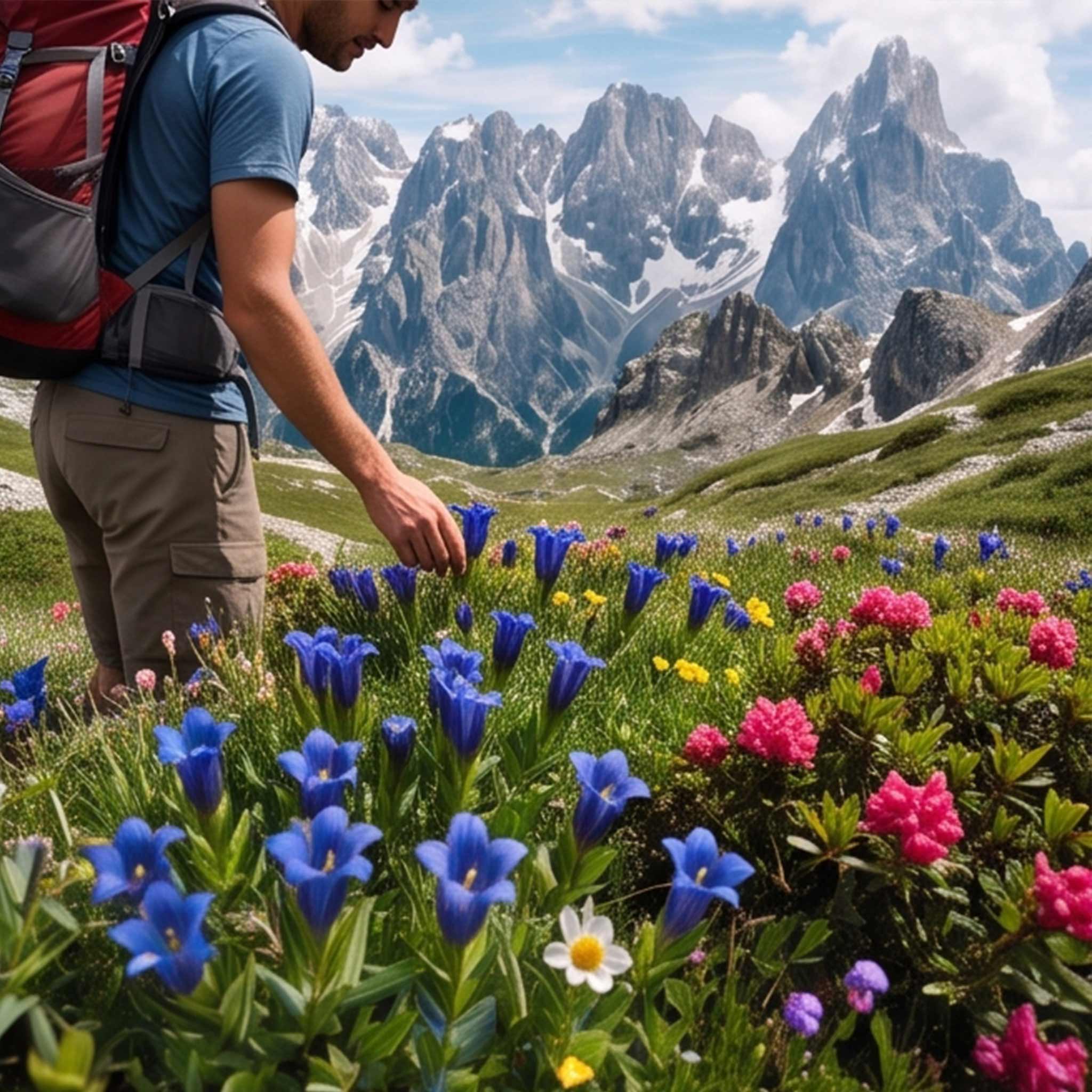Escursionisti durante un trekking guidato in montagna