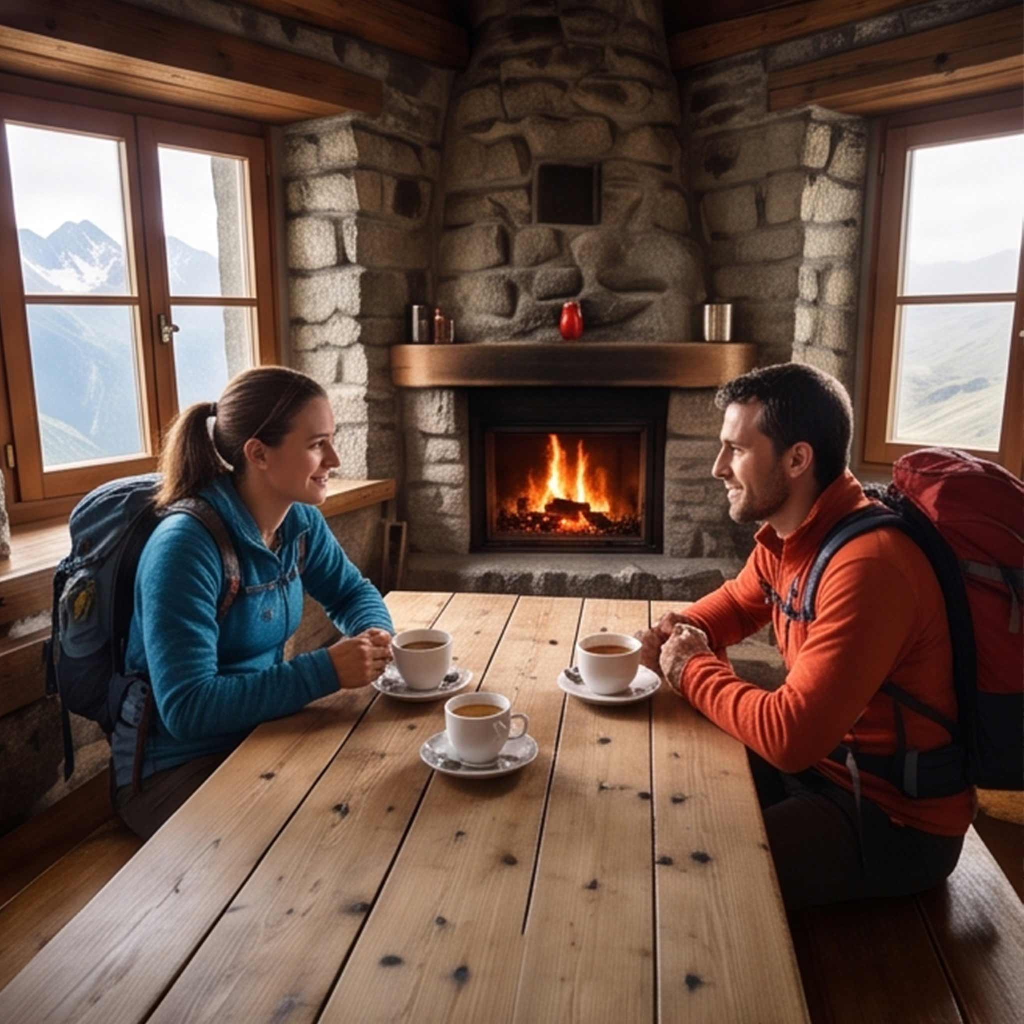 Escursionisti durante un trekking guidato in montagna