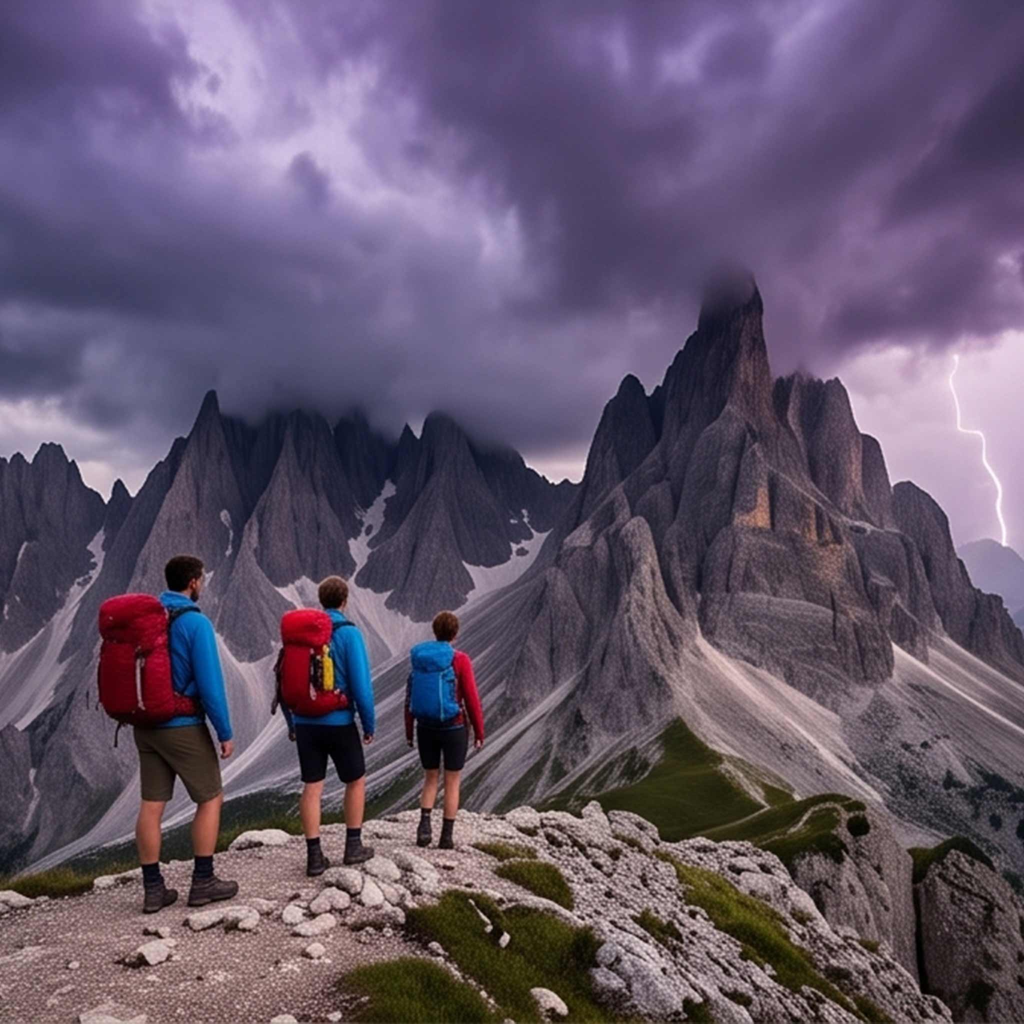 Escursionisti durante un trekking guidato in montagna