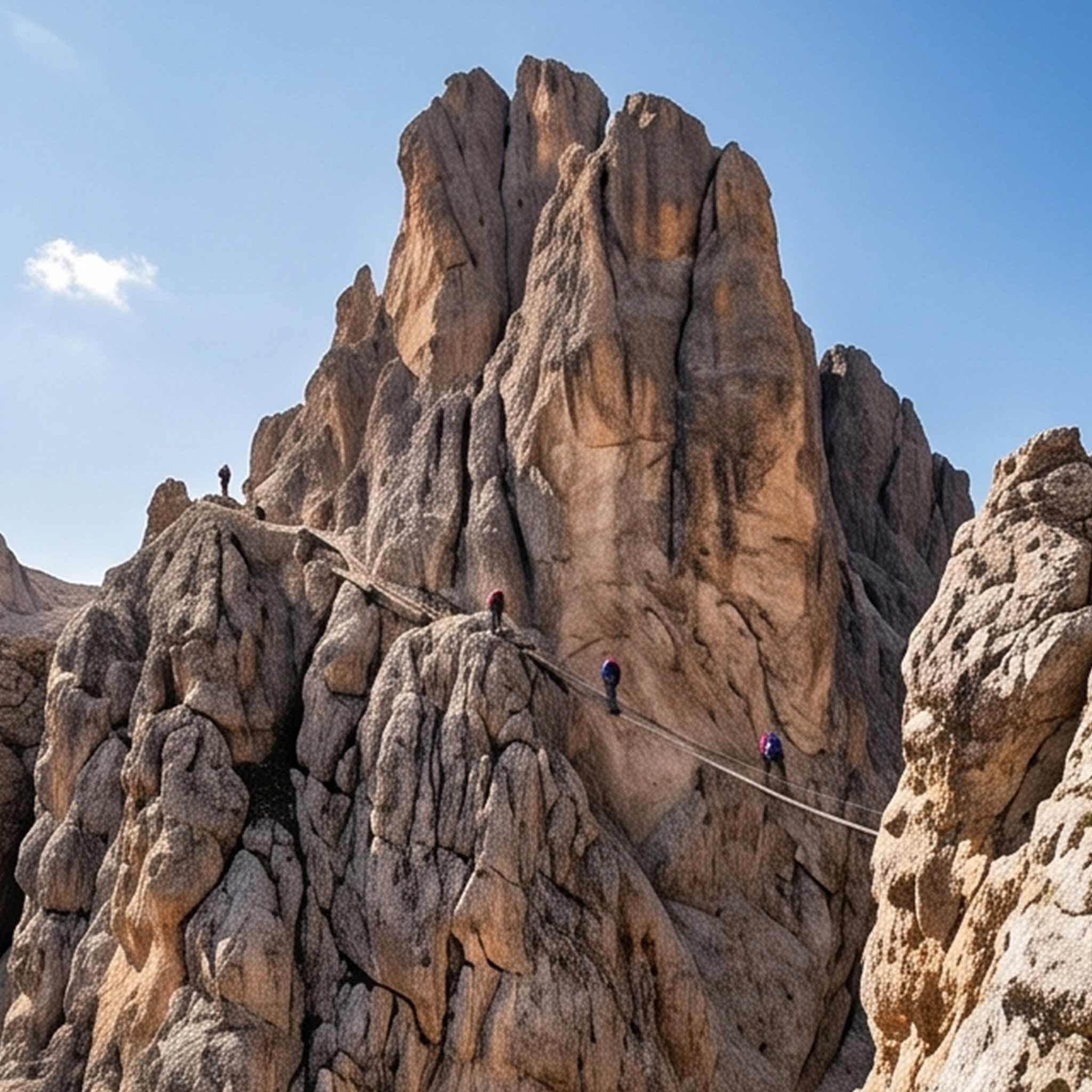 Escursionisti durante un trekking guidato in montagna