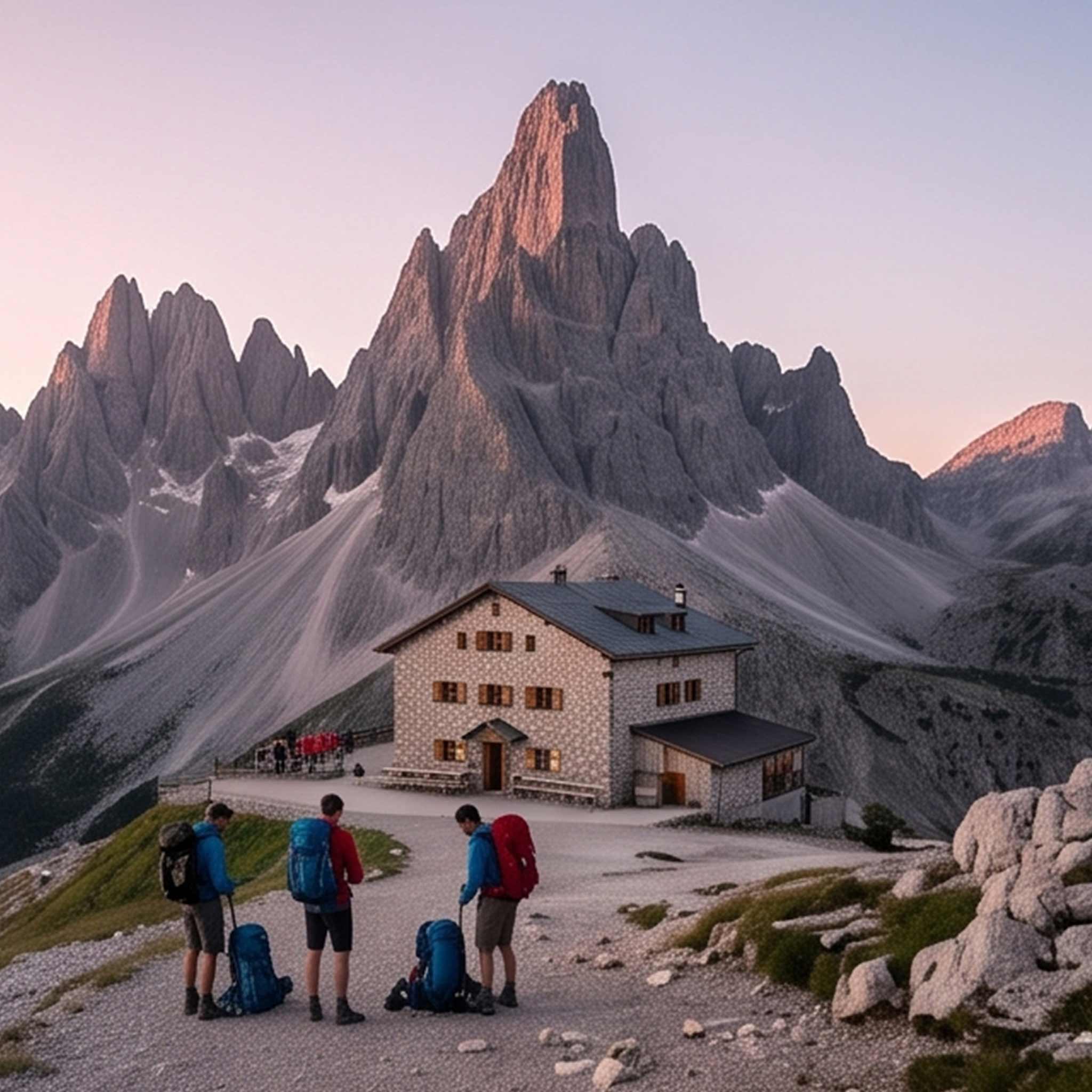 Escursionisti durante un trekking guidato in montagna